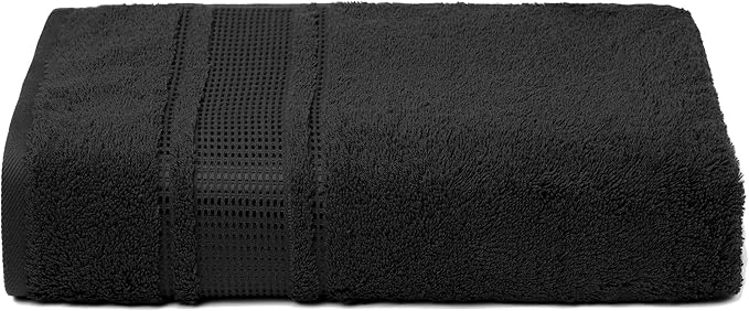 Melissa Linen, Fingertip Towels 4 Pack, 100% Turkish Cotton, Small Hand Towels for Body, Face and Kitchen 12 x 18 in, Soft and Absorbent, Quick Dry, (Jet Black Fingertip Hand Towels)