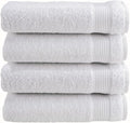 HALLEY Turkish Cotton Towels (Pack of 4) Bath Towels Super Soft Highly Absorbent 100% Cotton Towels for Bathroom and Kitchen for Mother’s Day (White)