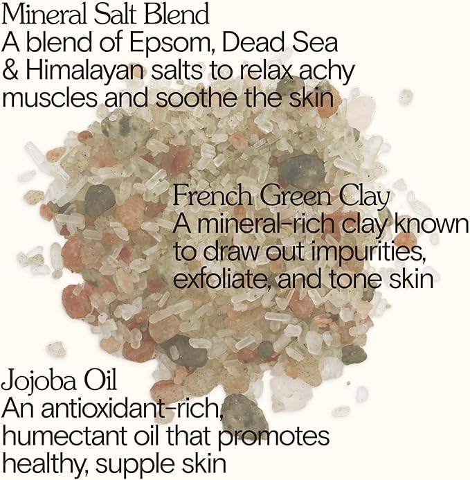 Bathing Culture, Organic Big Dipper Mineral Salt Bath, Epsom Salt and Dead Sea Salts, Aromatherapy Bath Salts, Jojoba Oil, Natural, Biodegradable, Vegan Personal Care, 8 oz, Holiday Gift Idea