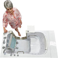 Ella Royal 32"x52" Acrylic Hydro Massage Walk-In Bathtub with Right Inward Swing Door, Heated Seat, 5 Piece Fast Fill Faucet, 2" Dual Drain