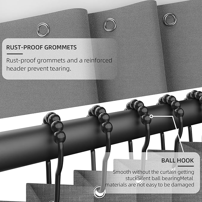 Bathroom Magnetic Folding Shower Curtain, Accordion-Style Shower Curtain, Suitable for Shower Rooms, bathtubs, Hotels or Apartments (High-Grade Grey, W:70*H79.5Inch)