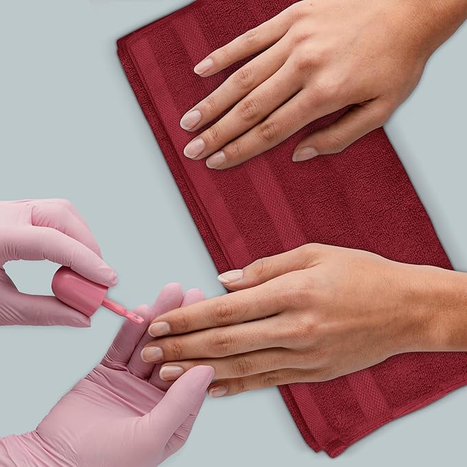 Avalon Towels Luxury Washcloths Value Pack of 12 – Premium Cotton, Soft & Absorbent Wash Cloths for Body and Face, Hotel and Spa Quality Wash Clothes, Quick Dry and Machine Washable (Crimson Red)