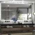 TETOTE 72 x 36 Inch LED Backlit Bathroom Mirror with Lights,3Color White/Warm/Natural,Anti-Fog Lighted Mirror,Dimmable,Vanity Mirror,Wall Mounted