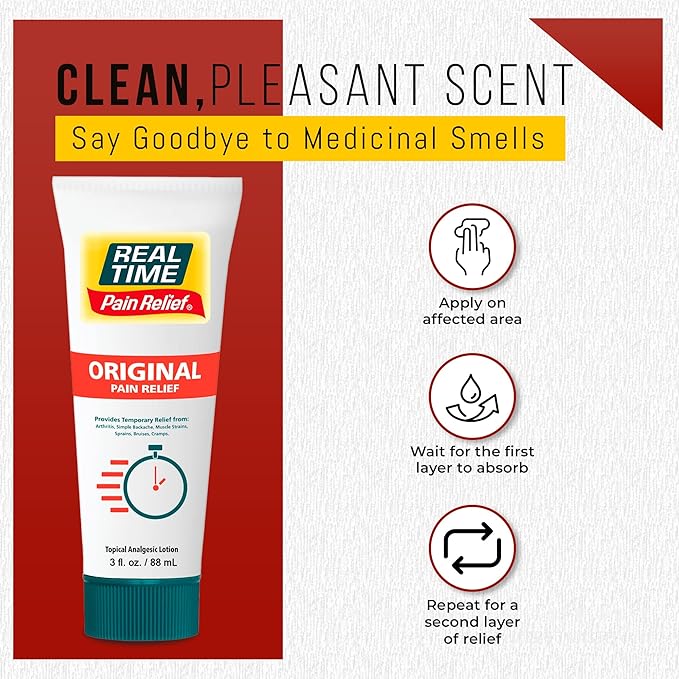 Real Time Pain Relief Cream 3 Oz Tube | 17 Natural Ingredients