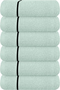 MyOwn Ultra Soft Cotton 6 -Piece Hand Towel Set 16x24 Inch, Ideal for use in Bathroom, Kitchen, Gym, Spa & General Cleaning, Compact & Lightweight Multi Purpose Hand Towels - Sea Green