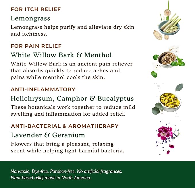 Nature's Willow Itch Relief Lotion with White Willow Bark for Soothing Skin | Natural Anti Itch Lotion Provides Relief from Bug Bites, Rash, Sunburn and More | Made with Essential Oils | 3.5oz (3)