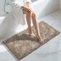 Yimobra Long Bathroom Rug Non Slip 44x24 Inch, Extra Thick Soft Absorbent Chenille Bath Mat, Machine Washable Quick Dry Bath Rugs for Bathroom Floor, Tub and Shower, Home Decor Accessories, Camel