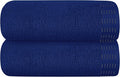 Cotton 2 Pack Oversized Bath Towel Set 28x55 inches, Large Bath Towels, Ultra Absorbant Compact Quickdry & Lightweight Towel, Ideal for Gym Travel Camp Pool - Navy Blue