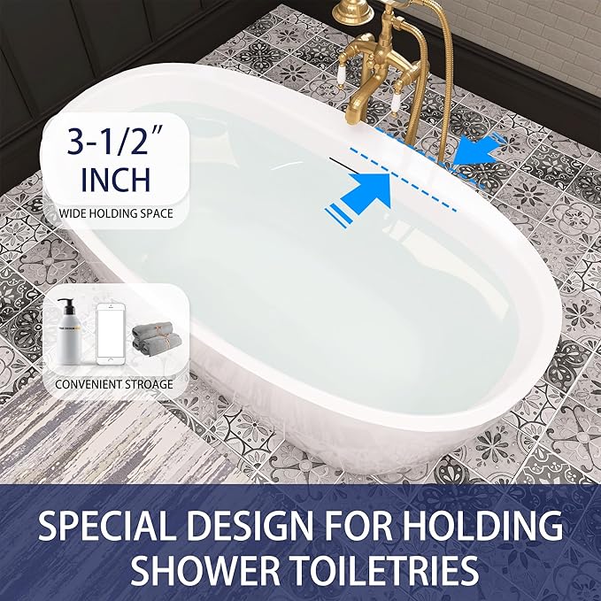 59" Acrylic Free Standing Tub, Stand Alone Tub, Freestanding Bathtub, Soaking Bathtub, cUPC Certified, YL(Glossy White)