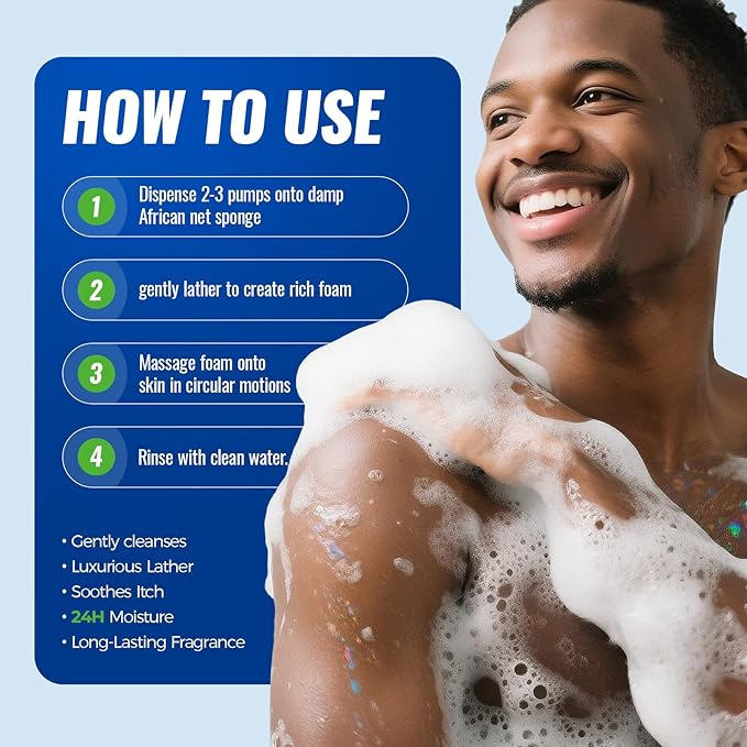 Natural Antifungal Body Wash: Tea Tree & Aloe Vera Formula for Itchy Sweaty Skin – Fights Athlete’s Foot Jock Itch Ringworm – Sensitive Skin Safe (16.3 FL OZ)