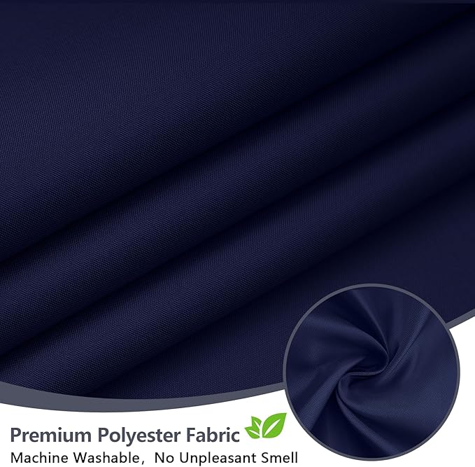 72 x 78 inch Navy Blue Extra Long Fabric Shower Curtain Liner, Waterproof Cloth Shower Liner with 3 Large Magnets, Bathroom Long Shower Curtain Lightweight Washable