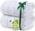 Utopia Towels Luxurious Jumbo Bath Sheet 2 Piece, 600 GSM, 35 by 70 Inches, 100% Ring Spun Cotton, Highly Absorbent and Quick Dry Extra Large Bath Towel, Super Soft Towel, White