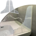 Mofason Silicone Shower Splash Guard, Clear Bathtub Corner Splash Guard, Bathroom Shower Water Guard Can Be Used in Washbasin, Tubs, Sinks Etc - 2Pack