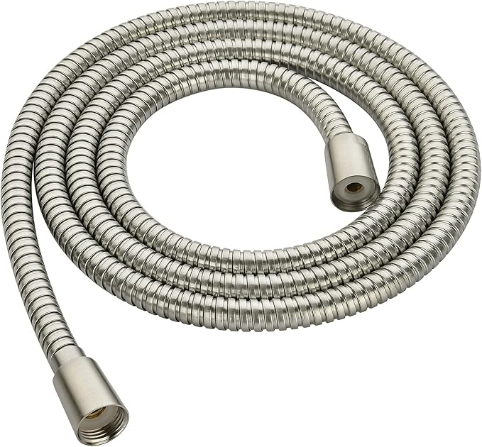 BRIGHT SHOWERS Shower Hose For Hand Held Shower Heads, 79 Inches Cord Extra Long Stainless Steel Hand Shower Hose, Ultra-Flexible Replacement Part with Brass Insert, Brushed Nickel
