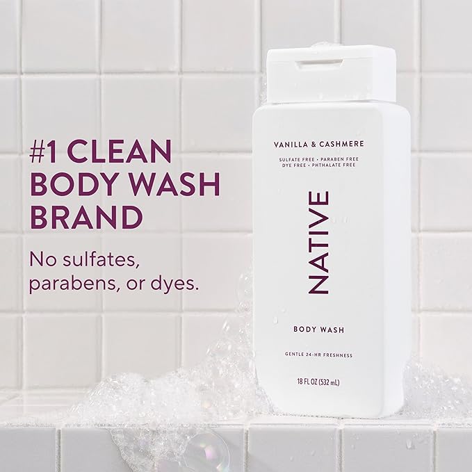 Native Vanilla & Cashmere Body Wash 18 fl oz