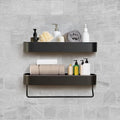 Wall-Mounted Shower Shelf - Durable Space Aluminum, Matte Black, Rustproof Bathroom Organizer, Compact 11-Inch Design for Shampoo, Soap, and Toiletries Storage, Modern and Easy-to-Install Shower Caddy