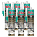 Akfix 100S RTV 100% White Silicone Caulk (6x10.1 fl.oz.) - Kitchen and Bathroom Applications, Waterproof & Low Odor Sealant for, Bathtub, Shower, Sink - Anti Shrink Caulking | White, 6 Pack