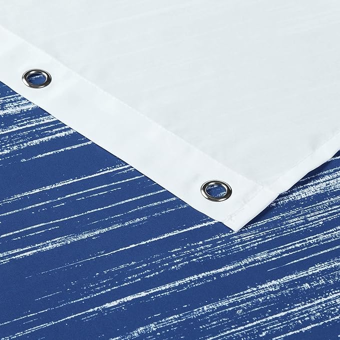 Extra Long Fabric Shower Curtain, Royal Blue Microfiber Cloth Shower Curtains for Bathroom, Modern Waterproof Bathroom Curtains, 72" W x 84" H