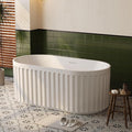 67-in Freestanding Bathtub - Acrylic Soaking Tub with Overflow Drain - CUPC Certified Thickened Design Glossy White for Bathroom