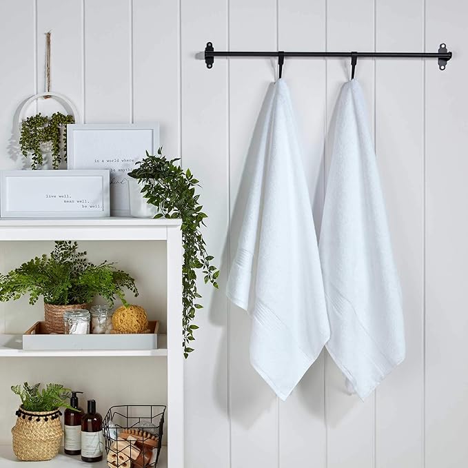 Christy Supreme Hygro 4 Piece Towel Set | White | 100% Luxury Supima Cotton | Ultra Soft | Super Absorbent | 650GSM | 2 Bath Towels 2 Hand Towels