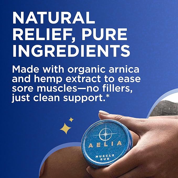 Sore Joint & Muscle Rub | Fast Acting Intensive Muscle Balm with Hemp Menthol Arnica & Camphor for Back Shoulder Neck Knees and Feet Targeted Relief | Long Lasting & Non-Greasy (Single, 1, Ounce)