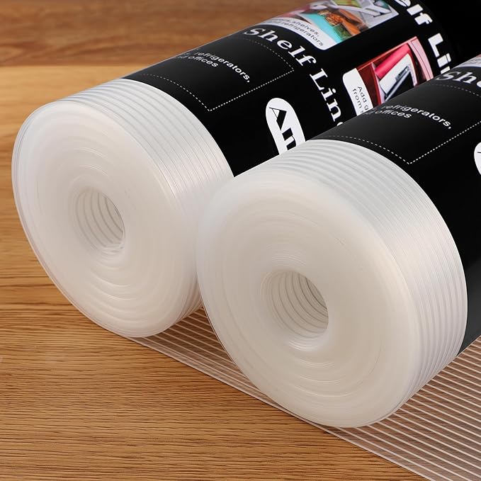 Anoak Shelf Liner Cabinet Liner, Non Adhesive Drawer Liner, Washable 16 Inch x 20 FT x 2Rolls Waterproof Durable Non-Slip Shelf Liners for Kitchen, Drawer, Refrigerator