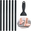 Supkiir Bathtub Non Slip Stickers, 24 PCS Anti Slip Adhesive Shower Treads with Scraper for Bath, Tub, Shower, Pool, Stairs, Ladders, Kitchen, 15’’(Black)