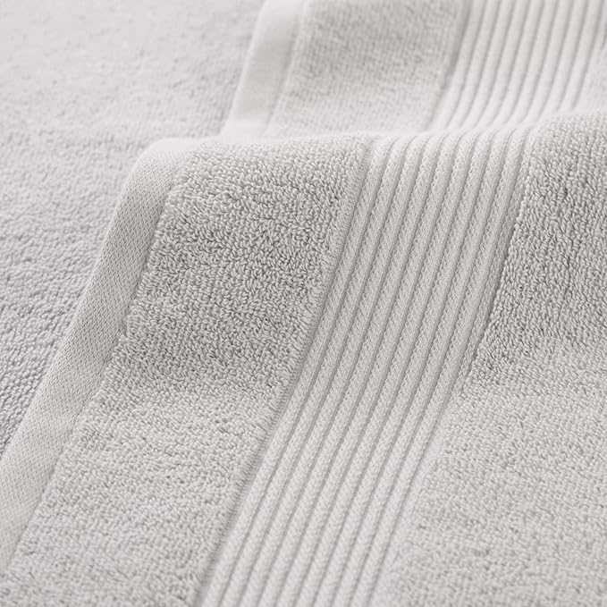 Arkwright Bath Towels Set of 6 - (Case of 36) Super Soft 100% Cotton, 600 GSM Quick Dry & Absorbent, Luxury Bathroom Essentials with 12 Shower Towels, 12 Hand Towels and 12 Washcloths, Titanium Grey