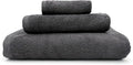 Lincoln & Palm 3 Piece Turkish Towels Set, Thick, Soft, Plush 700 GSM Spa & Hotel Quality, Silver Infused SILVERbac | Bath 58x30, Hand 30x16, Face Wash Cloth 13x13 (3 Piece Towel Set, Charcoal)