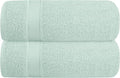 Elvana Home Cotton 2 Pack Oversized Bath Towel Set 28x55 inches, Large Bath Towels, Ultra Absorbant Compact Quickdry & Lightweight Towel, Ideal for Gym Travel Camp Pool - Sea Green