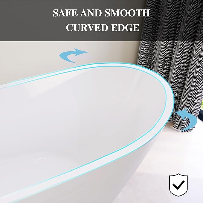 59" High-back Acrylic Freestanding Bathtub, Stand Alone Slipper Soaking Tub, Integrated Overflow and Drain, cUPC Certified