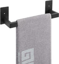 NearMoon Self Adhesive Bathroom Towel Bar, Stainless Steel Square Bath Wall Shelf Rack Hanging Towel Stick On Sticky Hanger Contemporary Style, Towel Rack Wall Mounted (12 Inch, Matte Black)