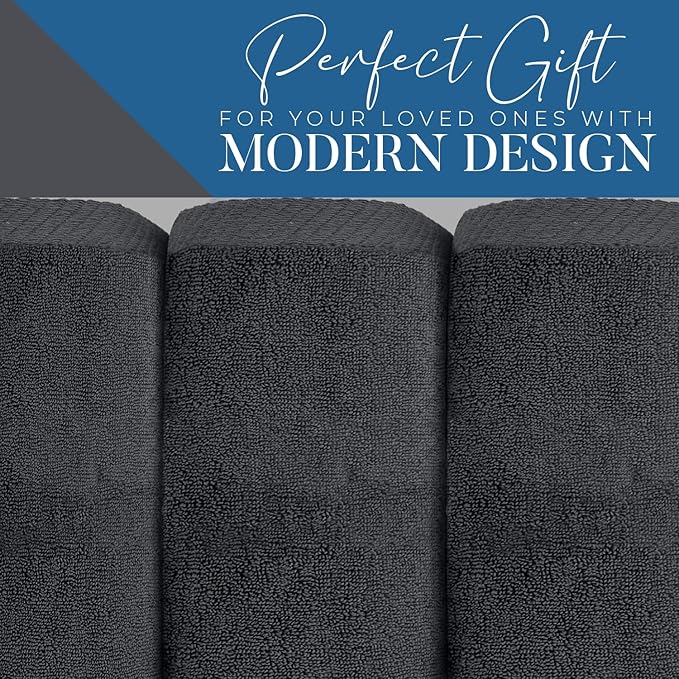 DAN RIVER Pack of 1 Bath Sheet 40x80 Inches, Extra Large Bath Towels Oversized, Absorbent Cotton Towels for Bathroom - Dark Gray