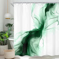 Cinbloo Green Shower Curtain 60Wx72H Abstract Marble Ombre Modern Ink Texture Minimalist Dark Smoke Shapes Bathroom Curtain Set Chic Simple Aesthetic Men Neutral Bath Bathroom Accessories Decor