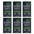 The Grandpa Soap Company Pine Tar Bar Soap for Men- Made With Pine Tar Oil, 3 in 1 Cleanser Deodorizer and Moisturizer, Dermatologist Tested, Safe for Sensitive Skin, 3.25 Oz, 6 Pack