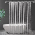 UFRIDAY Clear Shower Curtain Liner 72 x75 inches,3D EVA Long Shower Curtain Plastic Shower Curtain for Bathroom with 12 Rustproof Metal Grommets 3 Magnets for Shower Stall, Bathtubs