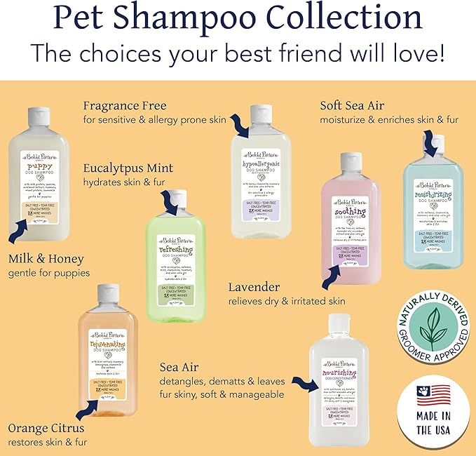 Bobbi Panter Rejuvenating Dog Shampoo, Restores & Revitalizes Skin & Fur, Orange Citrus Scent - 30:1 Concentrated Formula, Made in The USA, Trusted by Professional Groomers, 14 oz. (Case of 12)