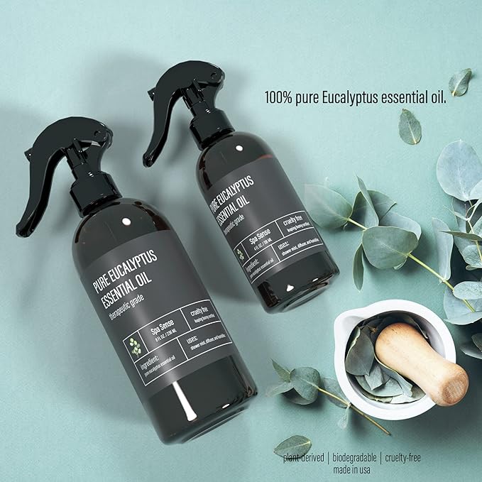 Pure Eucalyptus Oil Shower Mist and Steam Room Spray - Room Spray and Eucalyptus Spray for Shower - Premium Aromatherapy Essential Oil Spray - 4 Ounce