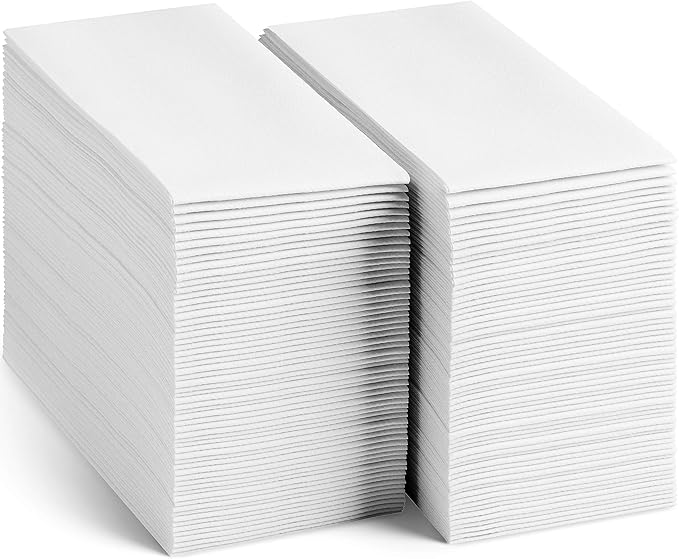 2000-Pack Servietto Disposable Linen-Feel Guest Towels - Disposable Cloth-Like Hand Towels - Soft and Absorbent Paper Napkin for Kitchen, Bathroom, Party, Wedding, Or Event