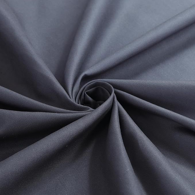 90 Inch Fabric Shower Curtain, Extra Long Black and Grey Ombre Shower Curtains for Bathroom, 72" W x 90" H