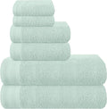 Ultra Soft 6 Pack Cotton Towel Set, Contains 2 Bath Towels 28x55 inch, 2 Hand Towels 16x24 inch & 2 Wash Coths 12x12 inch, Ideal Everyday use, Compact & Lightweight - Sea Green