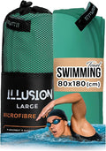 illusion Extra Large Microfibre Swimming Towel (71''L x 32''W)–Compact, Lightweight & Quick Dry Towel-Perfect for Travel, Gym, and Swim Towels Ideal for Post-Workout Showers & After Swimming