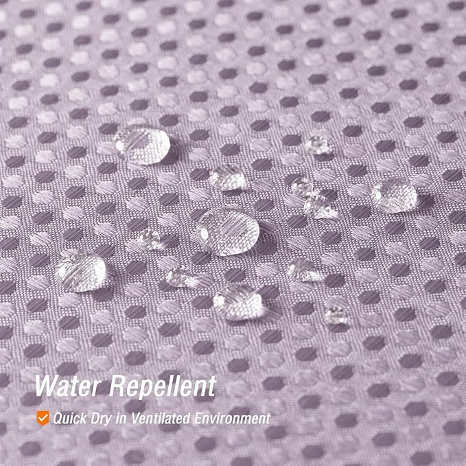 Gibelle Small Stall Shower Curtain 36 x 72, Narrow Half Waffle Weave Textured Fabric Shower Curtain for Bathroom, Water Repellent, Machine Washable, Lavender