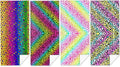 4 Pack Towels for Bathroom, Beach Towel, Microfiber Lightweight Beach Towels Oversized, Towel Accessories for Christmas Halloween Favors Travel 32x71 IN, Rainbow Leopard Colorful Neon Cheetah Print