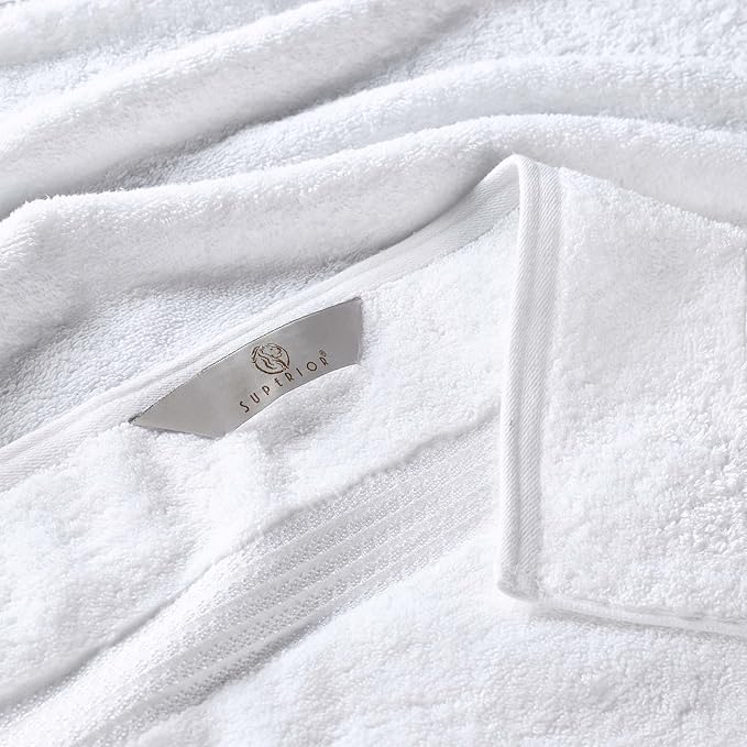 Superior Egyptian Cotton 10-Piece Face Towel Set , Small Towels For Facial, Spa, Quick Dry, Absorbent Towels, Bathroom Accessories, Guest Bath, Home Essentials, Washcloth, Airbnb, White