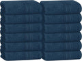 BOUTIQUO Ultra Soft Cotton Washcloths, Contains 12 Piece Face Cloths 12x12 inch, Ideal for Everyday use Face Towels, Compact & Lightweight Multi Purpose Washcloths - Mineral Blue