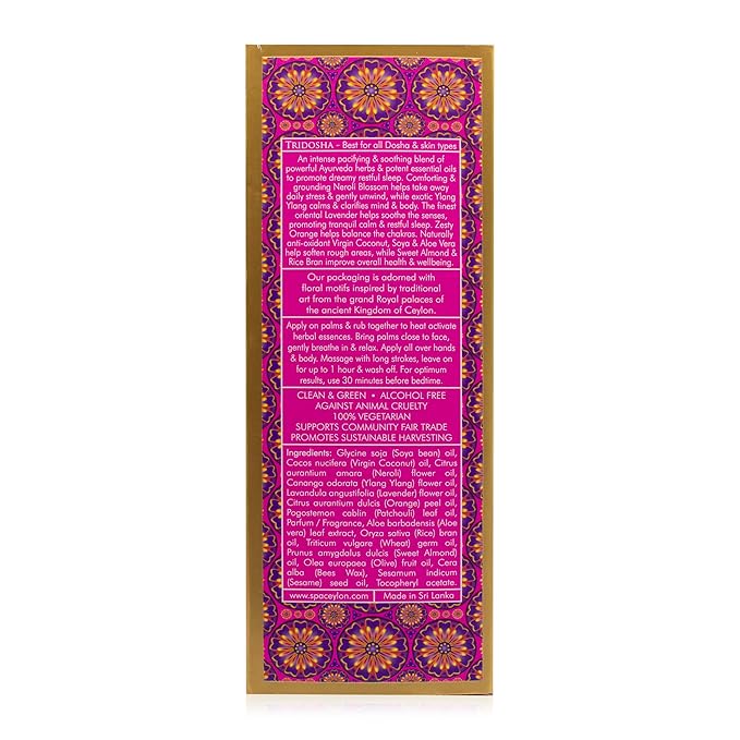 SPA CEYLON Sleep Intense Calming Body Massage Serum for Restful Body Ritual | Organic Massage Serum | Ayurveda