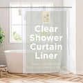 Stitch & Stone Shower Curtain Liner, Premium Medium Weight Durable Waterproof 6g PEVA for Bathroom with Weighted Magnets, Extra Long 72" x 78", Clear 1 Pack