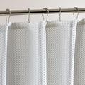 SLEEP ZONE Shower Curtain Liner, Waffle Shower Curtains for Bathroom, Heavy Duty Thick Fabric Shower Curtains - 285GSM Luxury Weighted Polyester Bath Curtain, 72" W x 78" L (White)