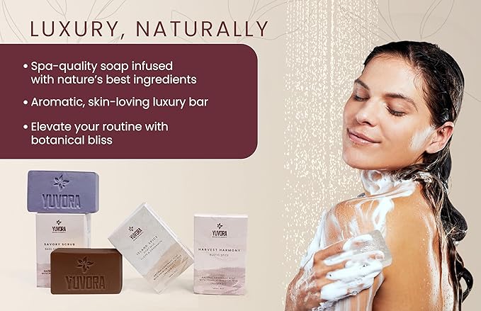 8 Pcs Women Natural Handmade Body Soaps 5 OZ Pack Floral Radiance Long lasting Fragrance Luxurious Scents with Natural Ingredients – Sulfate & Paraben Free, Vegan Soap